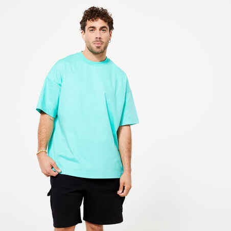 Men's Fitness Loose-Fit T-Shirt 520 - Fresh Mint Green