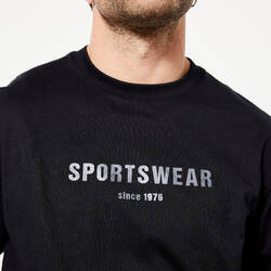 Men's Fitness T-Shirt 500 Essentials - Black Print