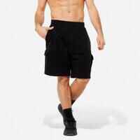 Men's Fleece Cargo Shorts - Black