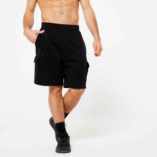 
      Shorts Herren Cargo Baumwolle - schwarz 
  