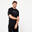 Fitness T-shirt heren 500 Essentials zwart met opdruk