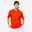 Fitnessshirt voor heren 500 Essentials rood met print