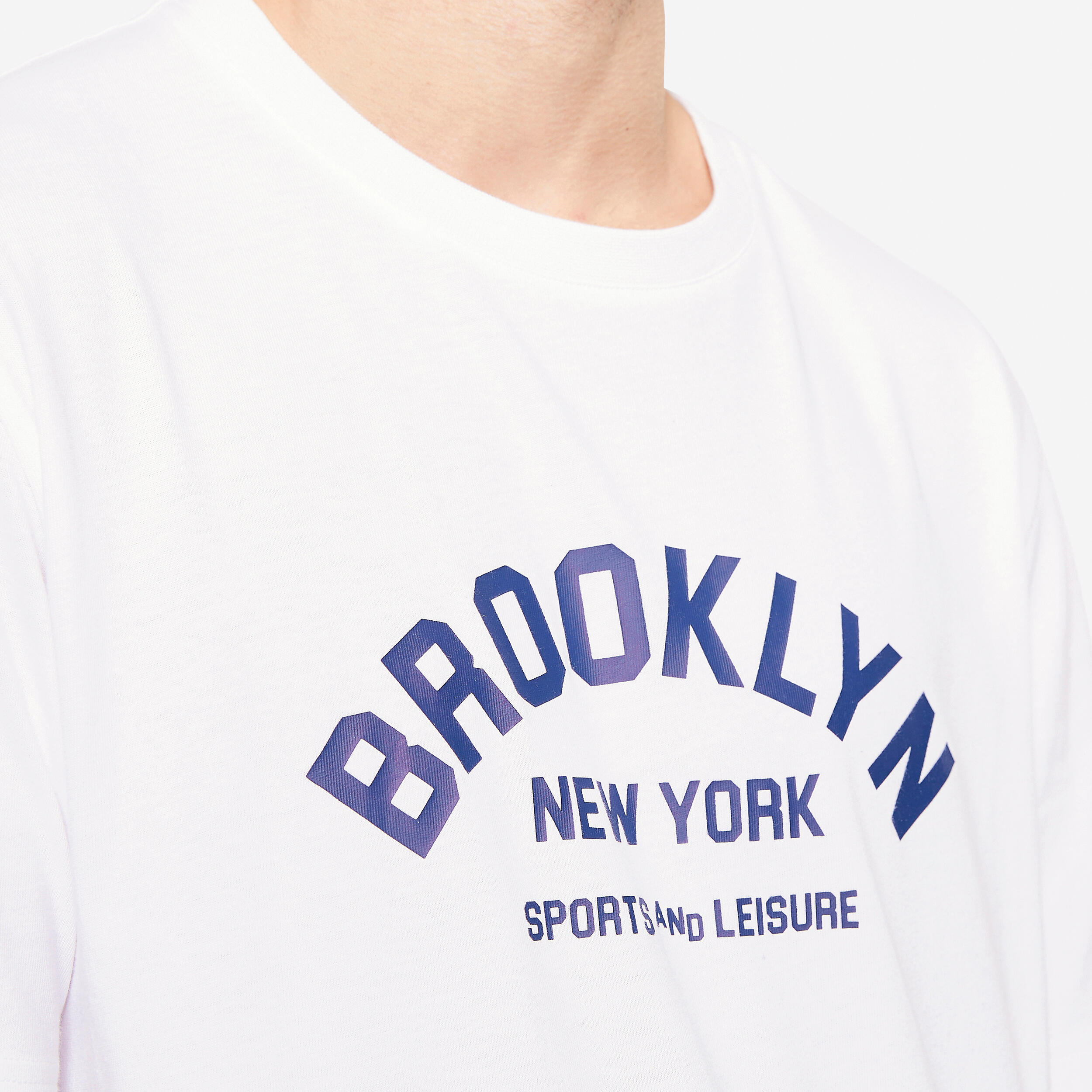 T shirt de fitness regular en coton homme blanc ultra Decathlon