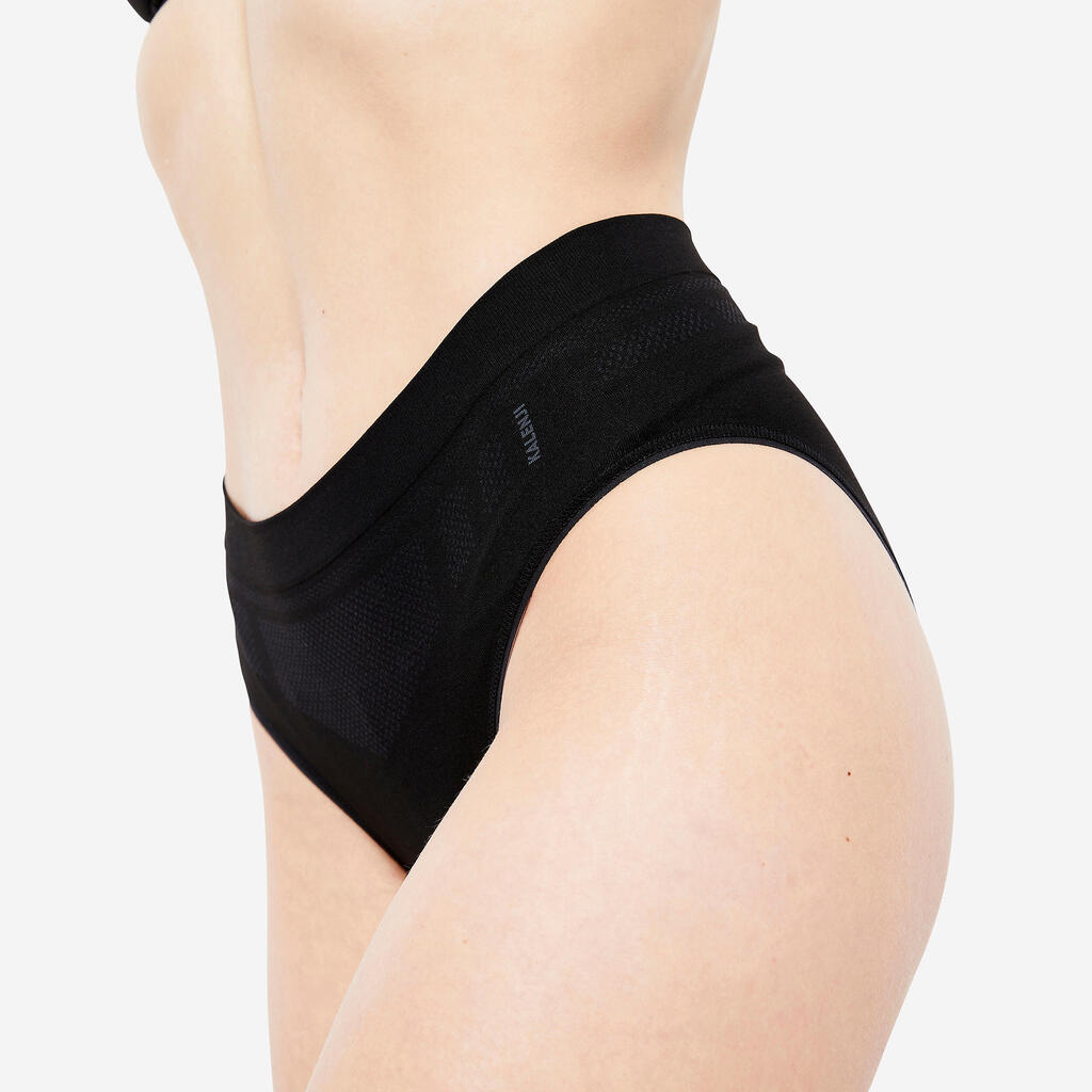 Funktionsunterhose Lauf-Slip Damen nahtlos - schwarz