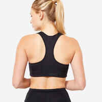 Women's Muscle Back Sports Bra Medium Support - Black