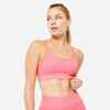 Women's Light Support Seamless Ribbed Sports Bra - Pink