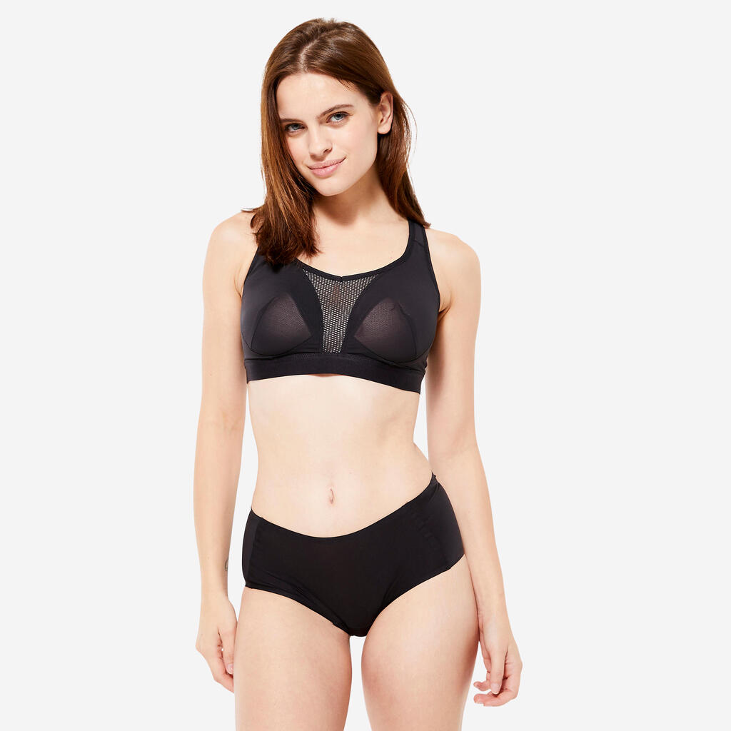 Funktionsunterhose Lauf-Panty unsichtbar Damen - schwarz 