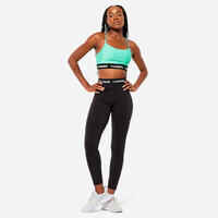 Women's Thin Crossover Strap Sports Bra - Mint Green