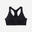 Brassière zippée avec coques maintien fort Femme, Noir