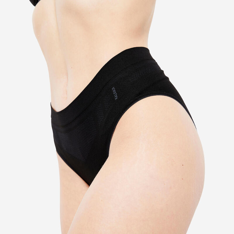 Set de 3 slipi fără cusături Negru/Cuarț/Gri/Verde Damă