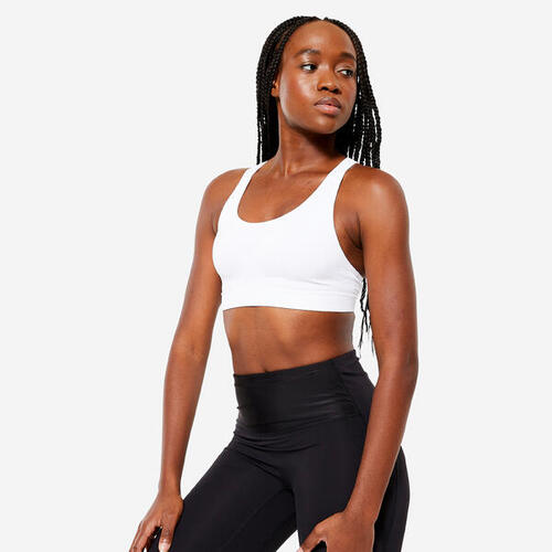 BRASSIERE DE SPORT FIRST MAINTIEN MODERE BLANC