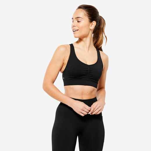 
      Women's Cross-Straps Light Support Sports Bra - Black
  