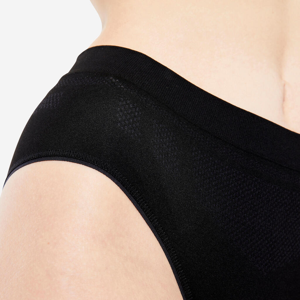 Funktionsunterhose Lauf-Slip Damen nahtlos - schwarz