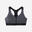 Brassière zippée avec coques maintien fort Femme, Noir et gris