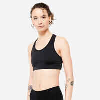 Women's Light Support Racer Back Sports Bra - Black