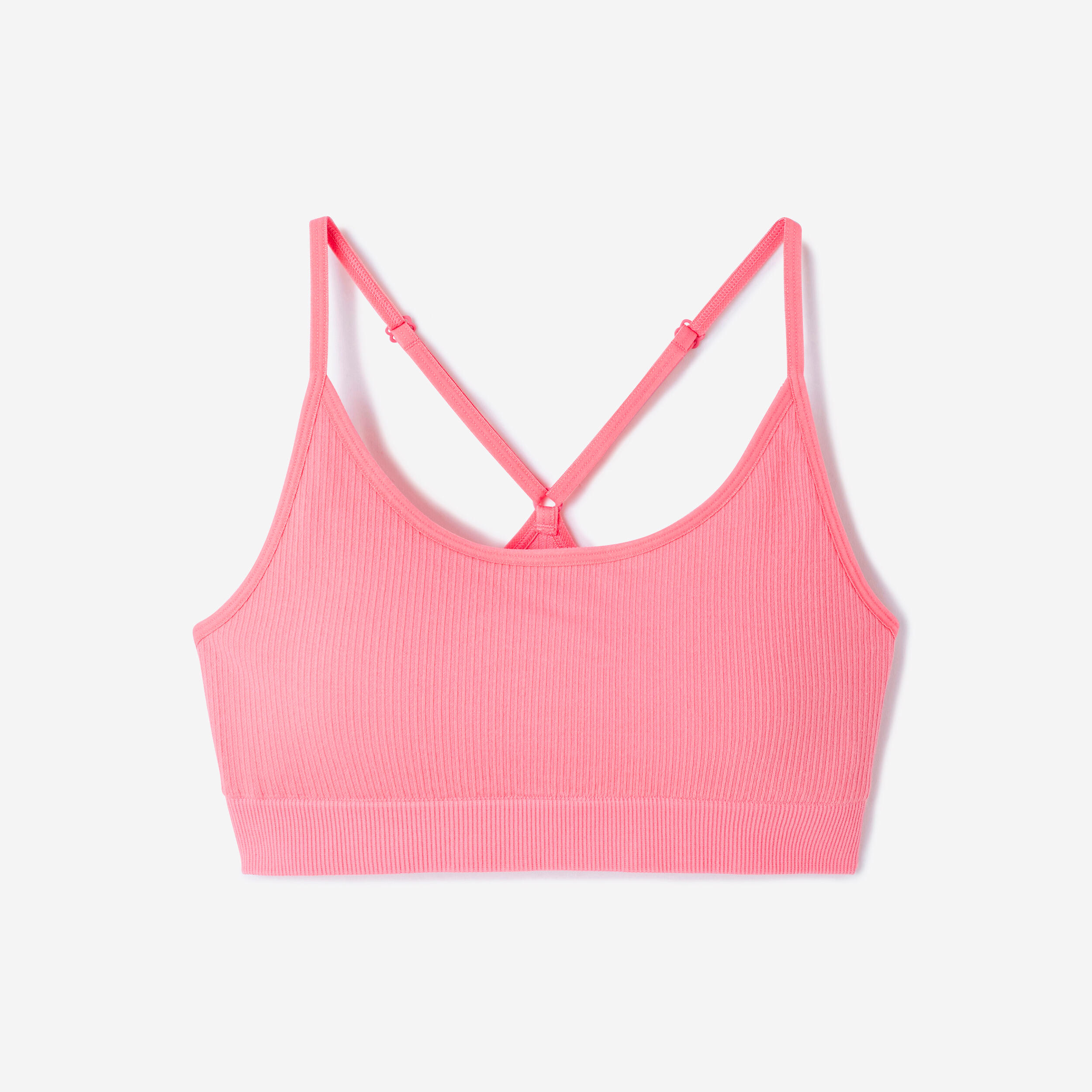 Women's Light-Support Ribbed Seamless Sports Bra - DECATHLON