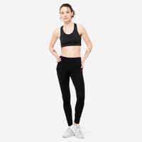 Women's Light Support Racer Back Sports Bra - Black