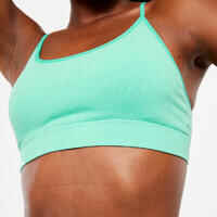 Women's Seamless Ribbed Sports Bra - Mint Green
