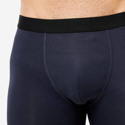 Men's Breathable Microfibre Boxers Tri-Pack - Dark Blue/Blue/Khaki