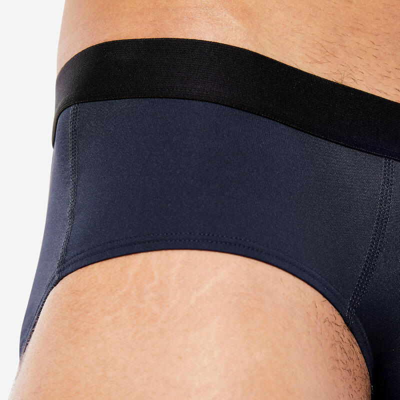 Ademende herenslip donkerblauw