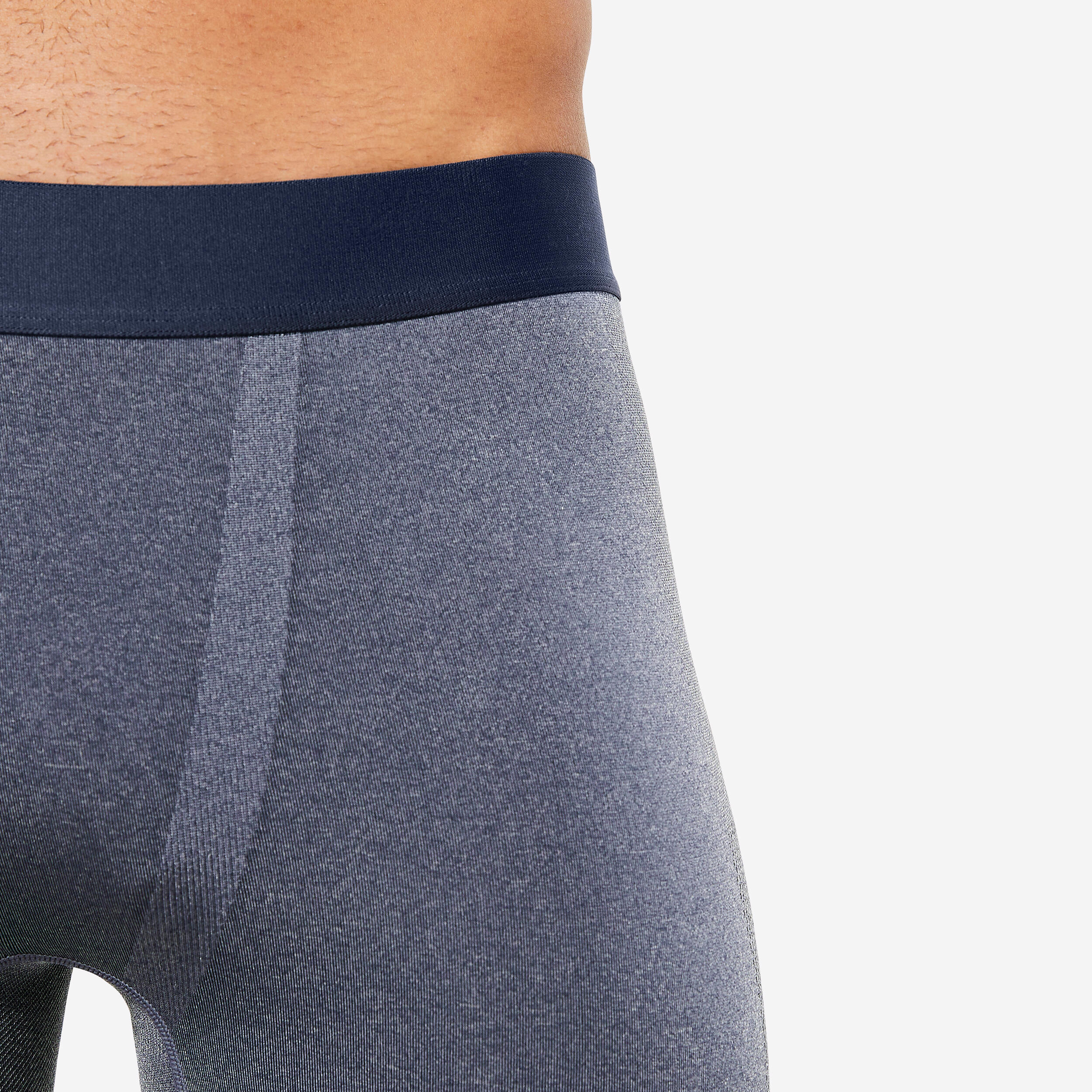 Men's long seamless boxer - Dark blue 4/4