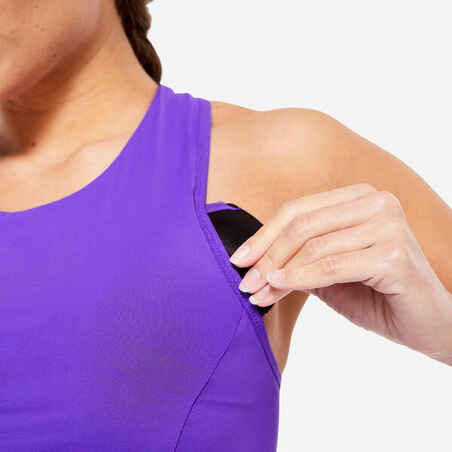 Moteriška vidutinio prilaikymo trumpa liemenėlė, violetinė