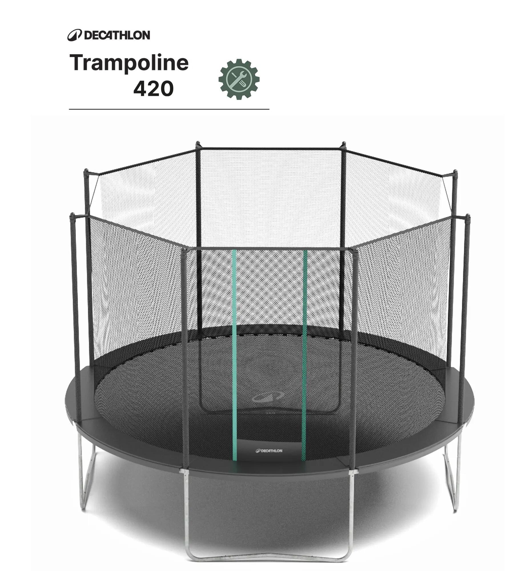 Trampolino rotondo 420: Guida utilizzatore e riparazione