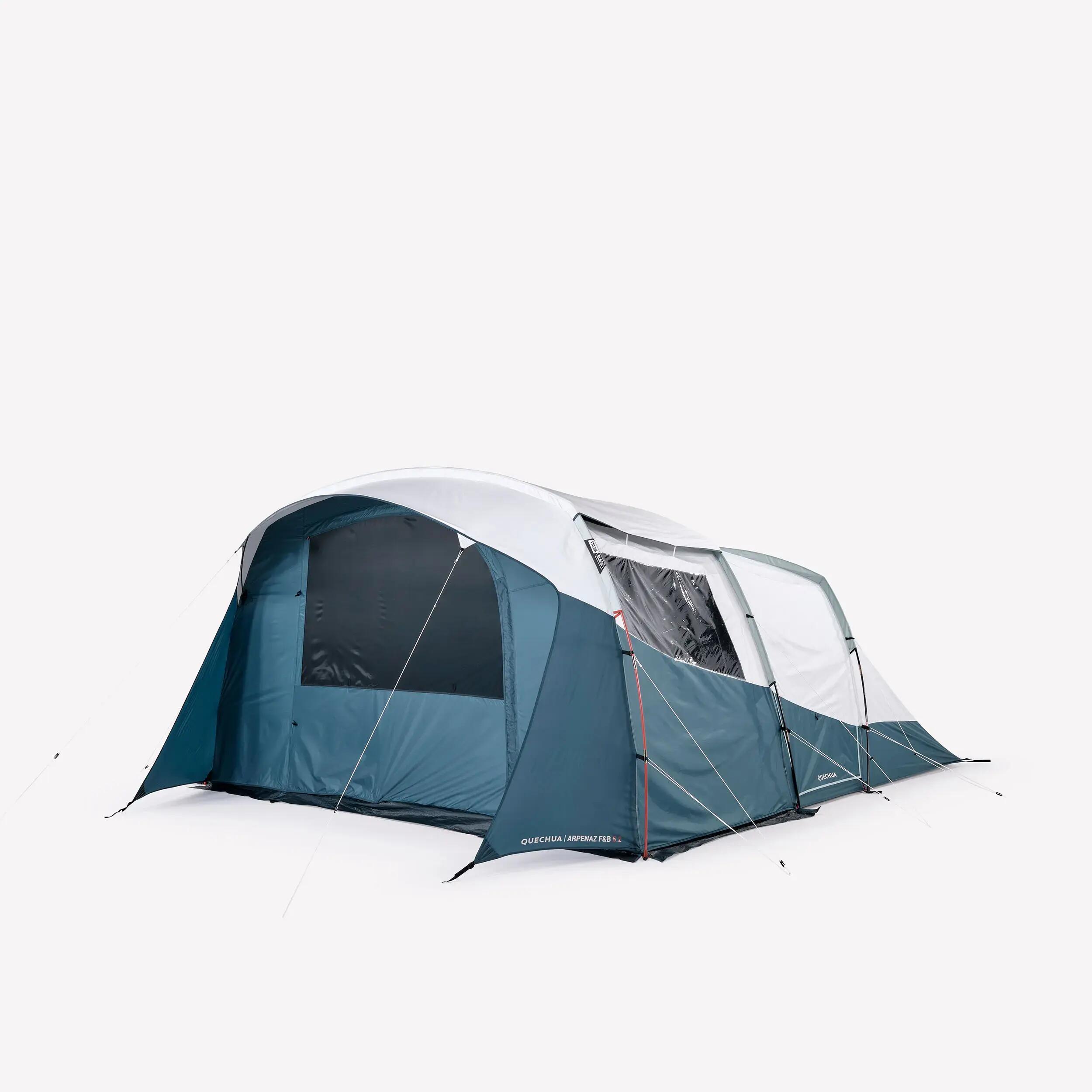 5-person, 2-bedroom camping tent, Arpenaz 5.2, Fresh & Black 3/17