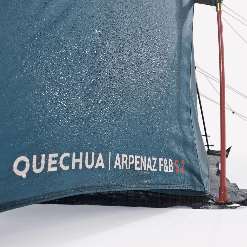 Šator za kampovanje ARPENAZ 5.2 F&B sa stubovima (za 5 osoba, 2 spavaonice)