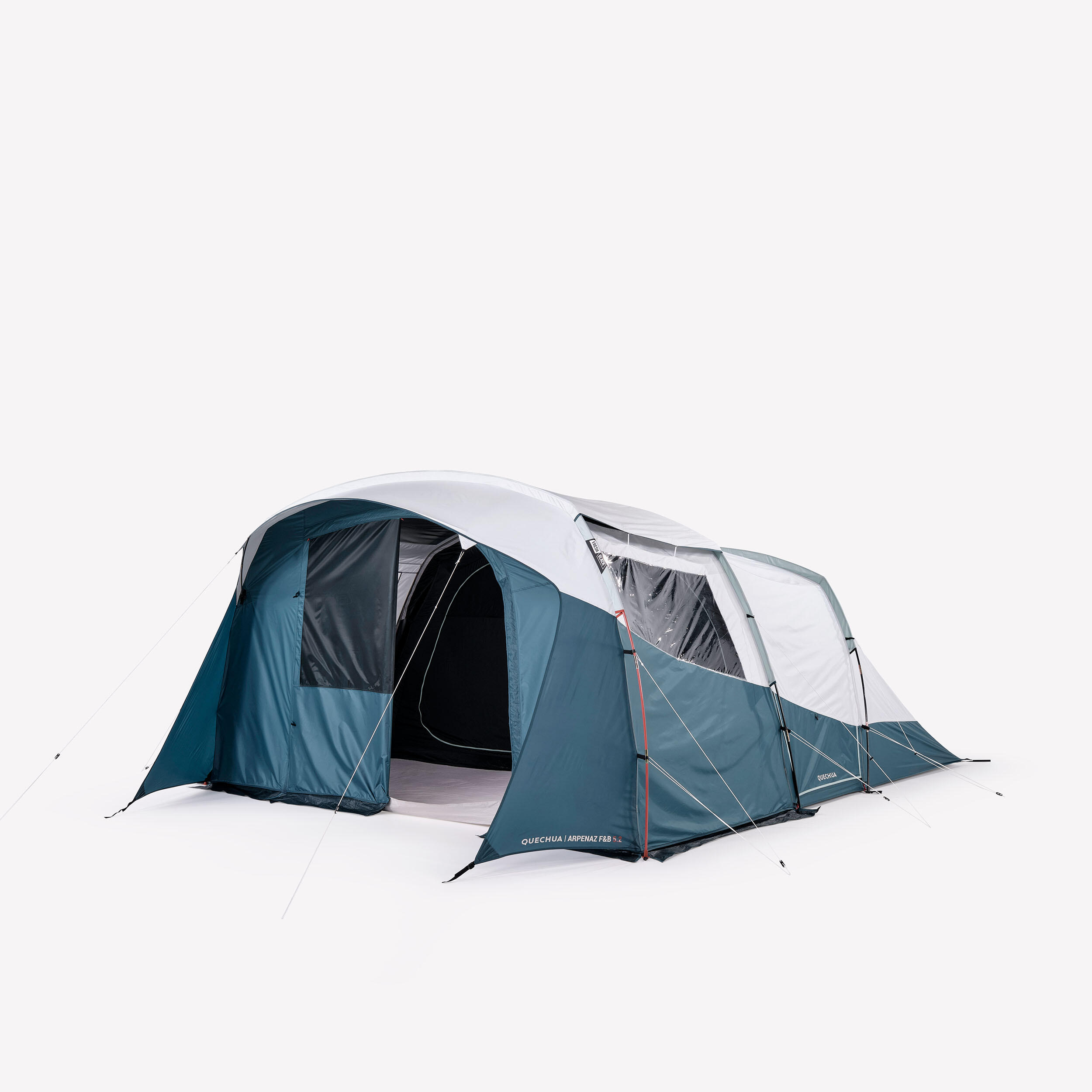 Tenda de campismo com varetas arpenaz 5.2 f&b - 5 pessoas - 2 quartos