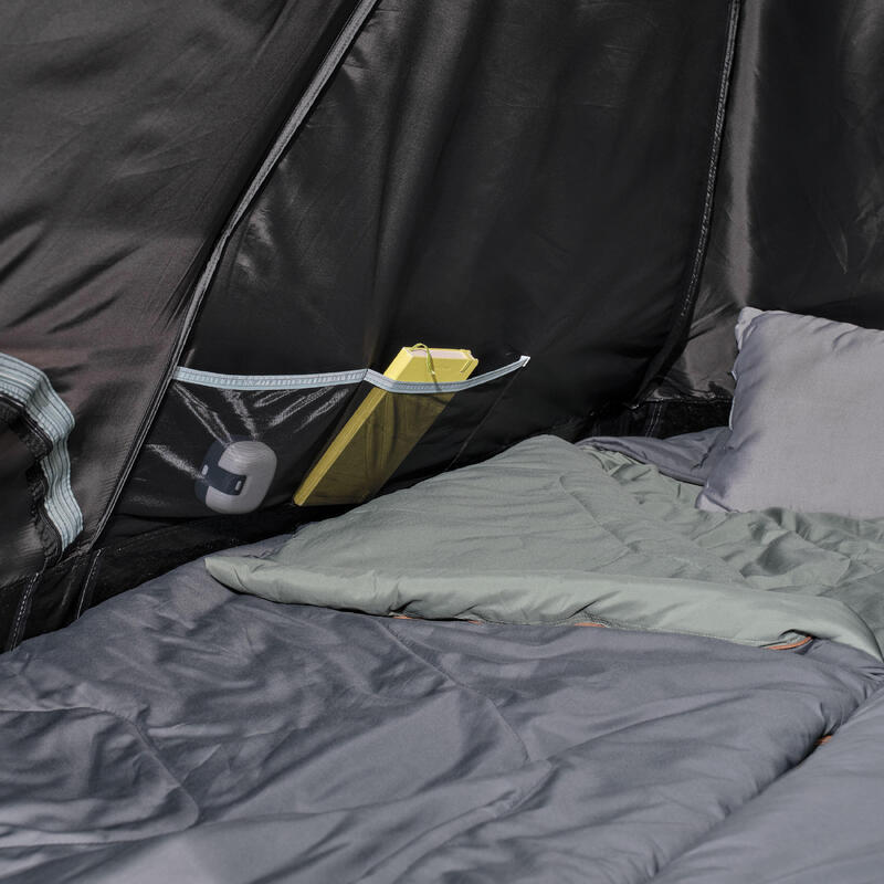 Cort de camping 5 persoane 2 camere, Fresh & Black, Arpenaz 5.2