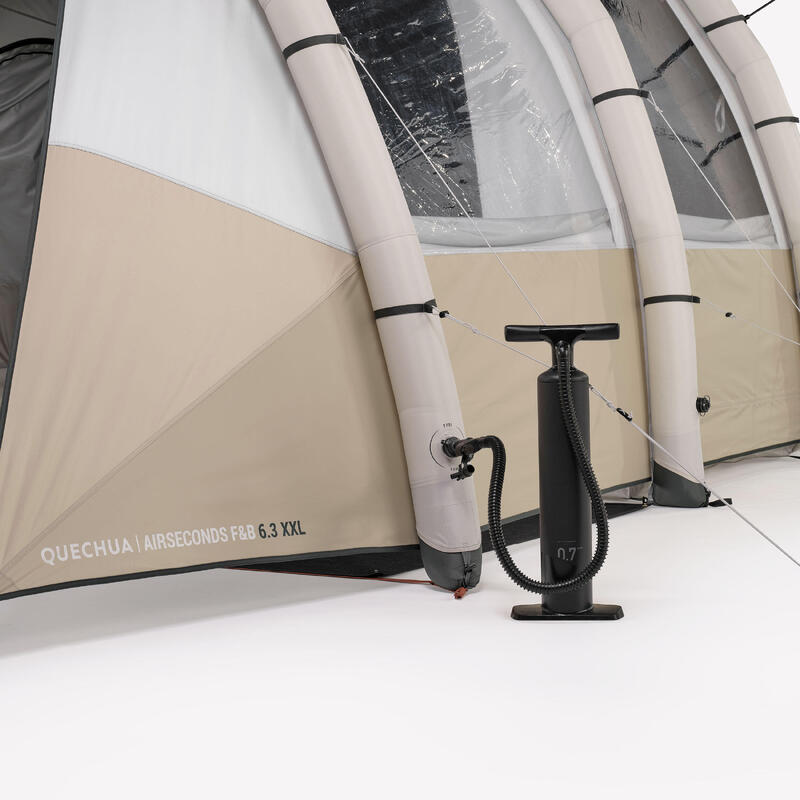 Tente gonflable de camping - air seconds 6.3 xxl f&b - 6 personnes - 3 chambres