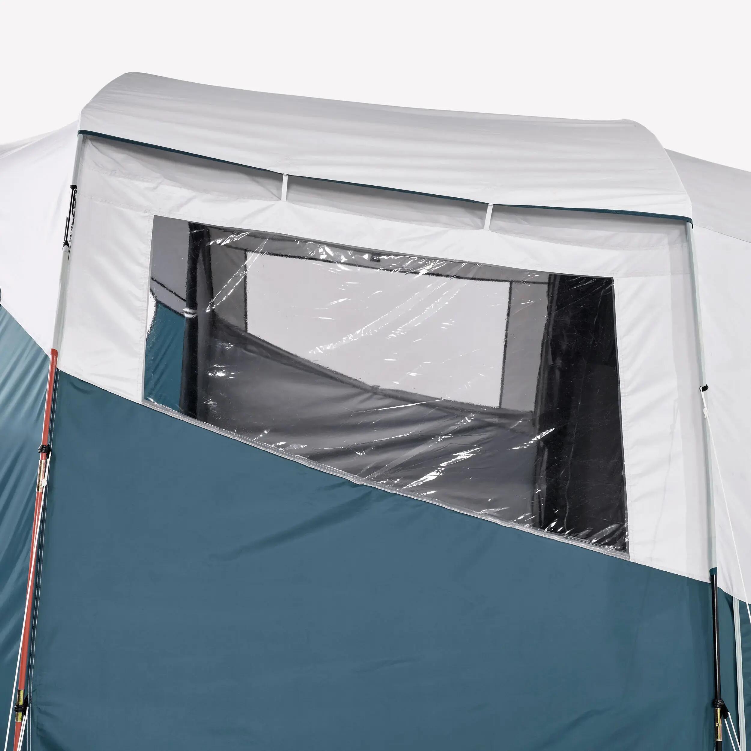5-person, 2-bedroom camping tent, Arpenaz 5.2, Fresh & Black 8/17