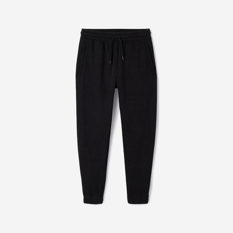 Pantalon de trening Regular 500 călduros Fitness Negru Bărbați