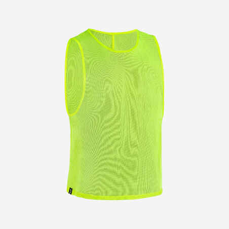 Peto de fútbol para Adulto Kipsta FBIB amarillo fluorescente