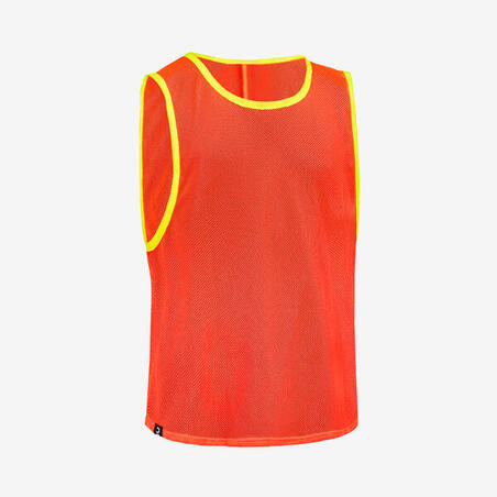 Chasuble sports collectifs enfant orange fluo