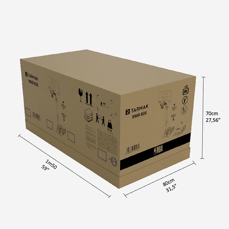 Basketball Korbanlage klappbar mit Rollen Höhe 2,10 bis 3,05m - B900 Box NBA