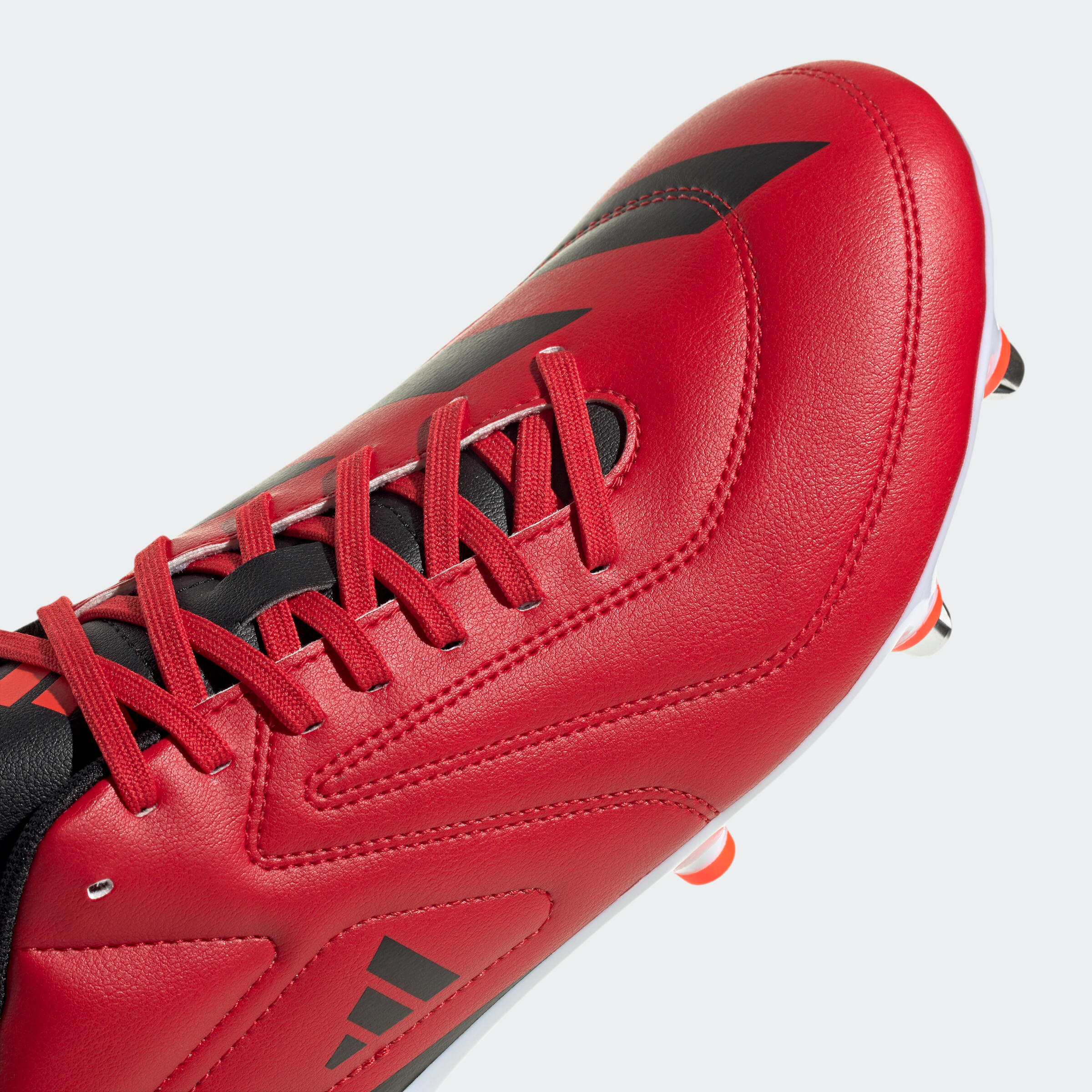 Scarpe rugby uomo ADIDAS RS 15 SG ibride nero-rosso 5/6