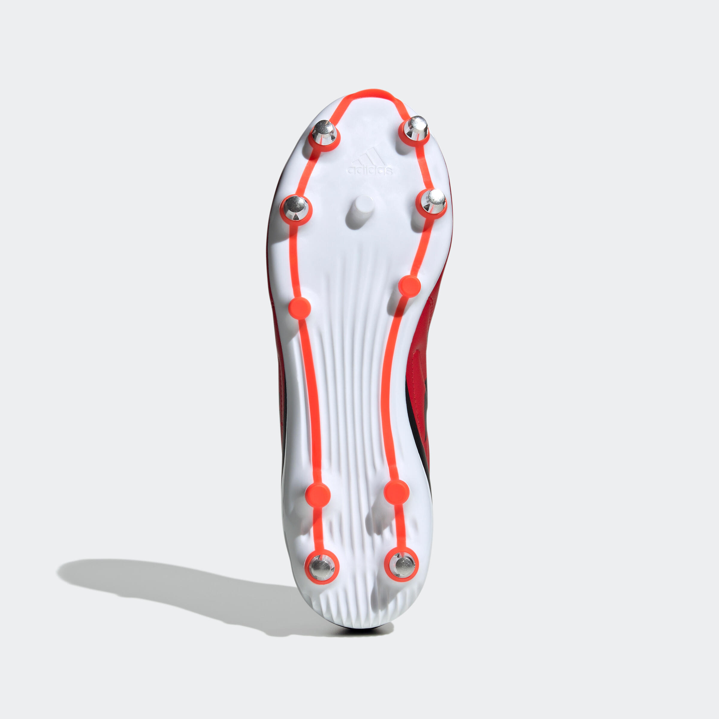 Scarpe rugby uomo ADIDAS RS 15 SG ibride nero-rosso 4/6