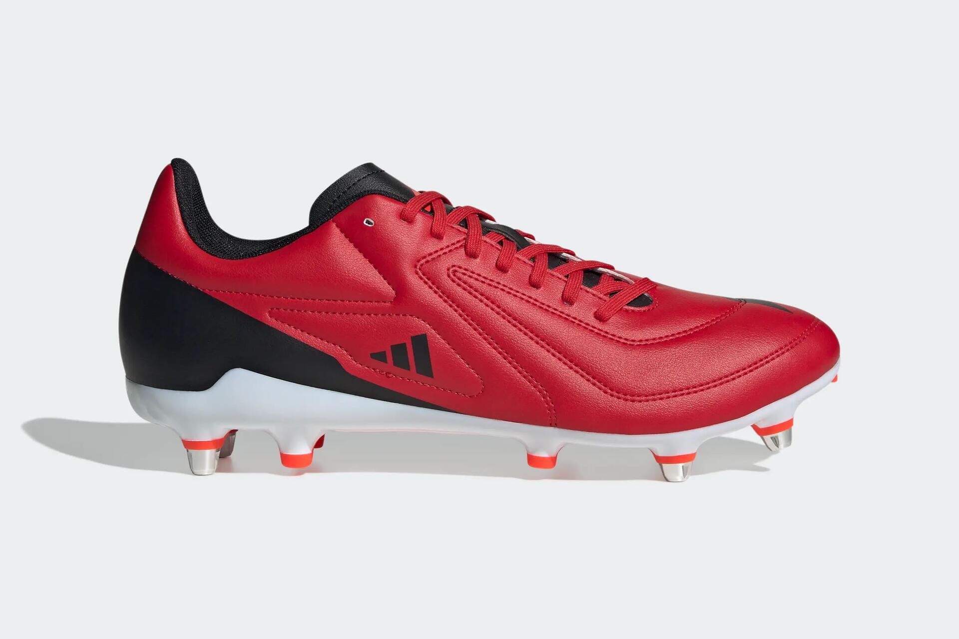 Scarpe rugby ibride adulto ADIDAS RS 15 SG IBRIDE nero-rosso