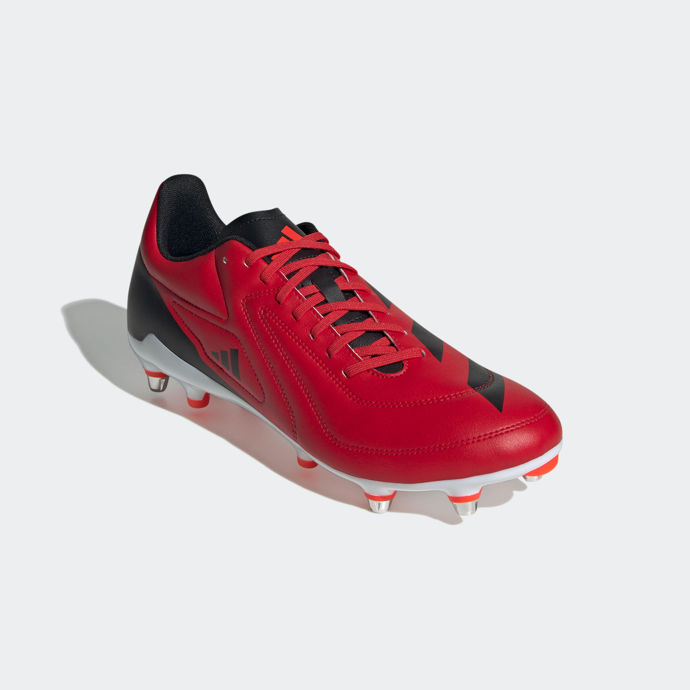 Scarpe rugby uomo ADIDAS RS 15 SG ibride nero-rosso 3/6