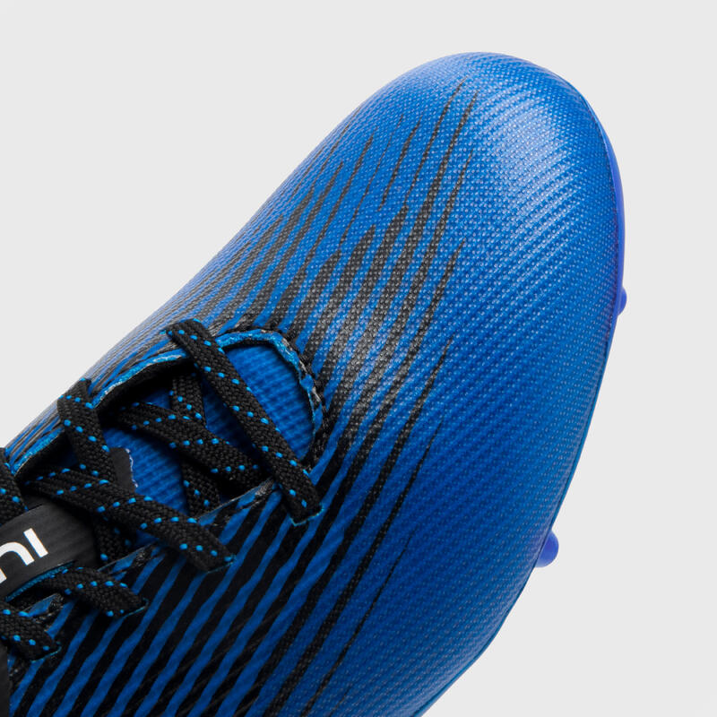 Men's/Women's Dry Pitch Moulded Rugby Boots Score R500 FG Blue/Black