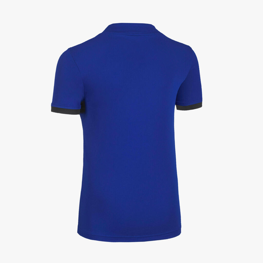 Rugbytrikot Kurzarm R100 Kinder blau