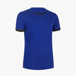 Rugbyshirt met korte mouwen voor kinderen R100 blauw