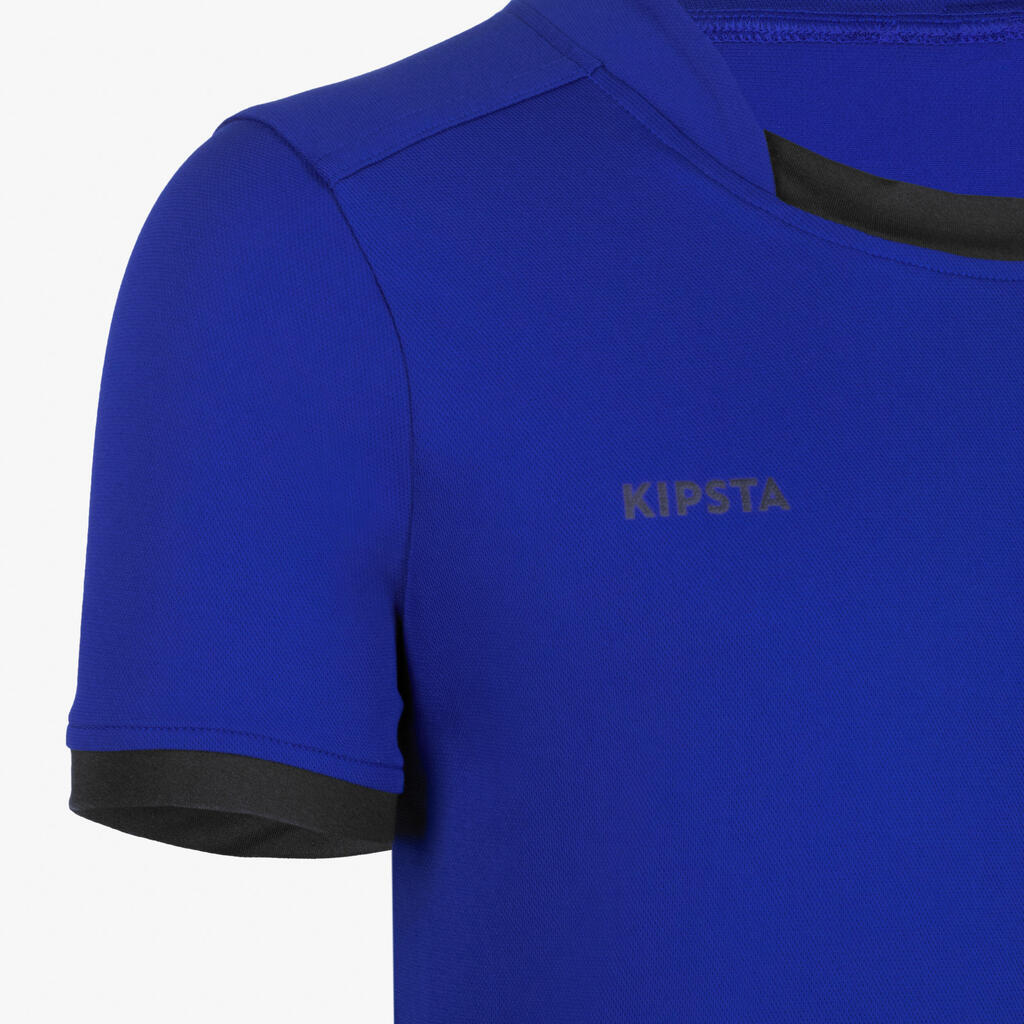 Rugbytrikot Kurzarm R100 Kinder blau