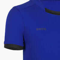 Kids' Short-Sleeved Rugby Shirt R100 - Blue