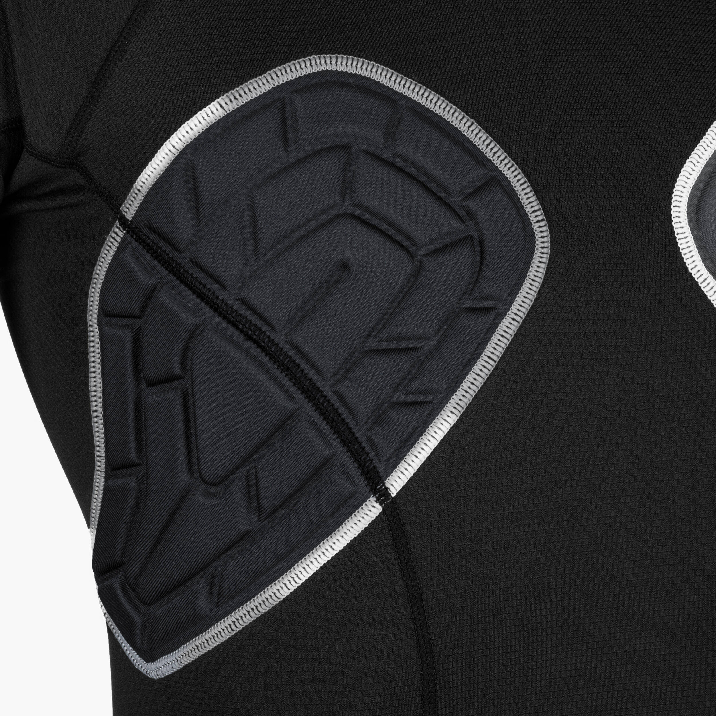 Women's Rugby Shoulder Pad R500 - Black/White -  4