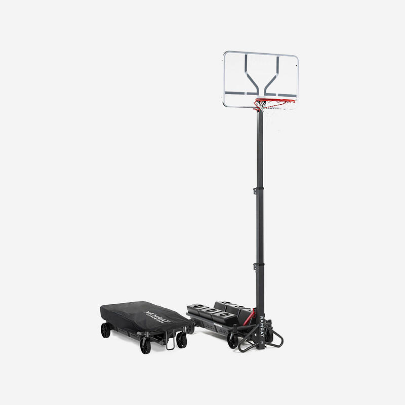 Panier de basket pliable sur roue réglable de 2,40m à 3,05m - B500 Easy Box  TARMAK