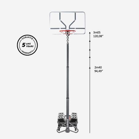 Стойка баскетбольная B500 Box2,40–3,05 м. Регулируется и убирается за 1 мин. 