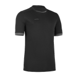 Maillot manches courtes de rugby Homme - R100 noir gris pour les